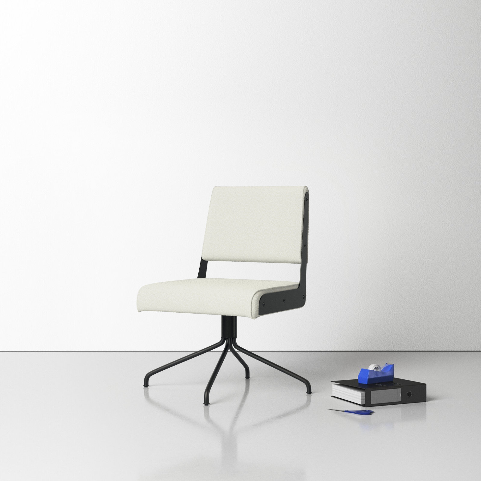 Bowerman Swivel Office Chair, Black, Slate Gray