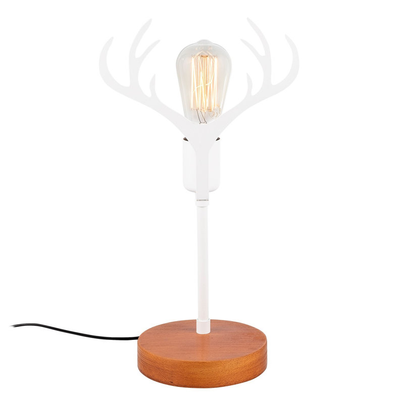 Lampe de table, Noyer / Blanc