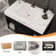 Meuble-lavabo moderne peu encombrant avec plateau en pierre frittée pour les petites salles de bain