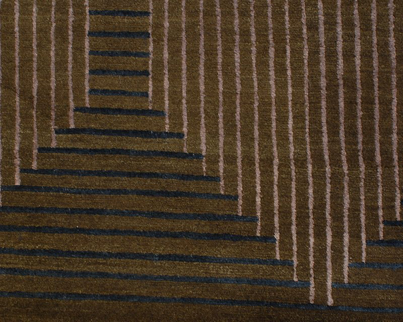 Custom Geometric Area Rug in Dark Gray