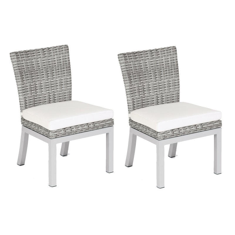 Chaise de patio avec coussin Argento, Blanc coquille d'œuf