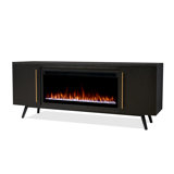 Morris 72" Mid-Century TV Stand with Electric Fireplace by Real Flame