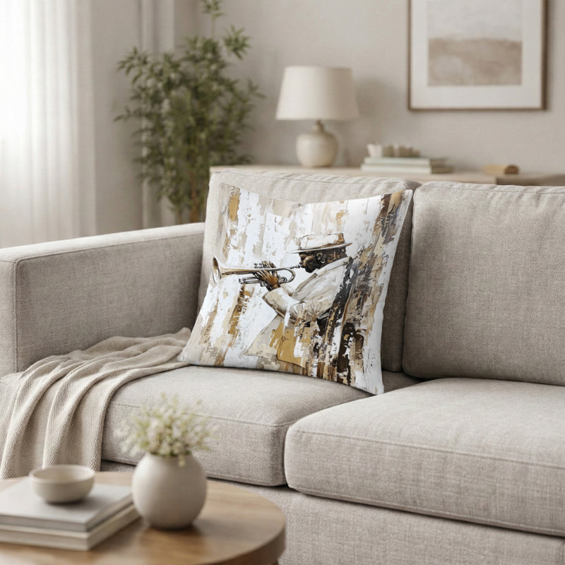 Coussin Jazz, H 16 po x l 16 po