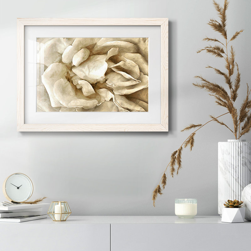 Fleur murale neutre II, Blanc, H 14 po x l 20 po x P 1,5 po