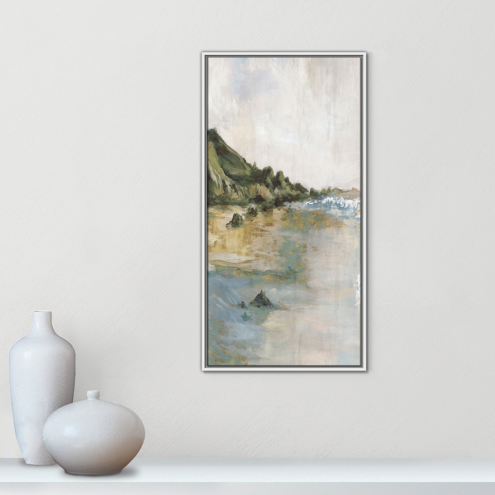 Tide’s Edge Print by , 37.5" H x 19.5" W, White