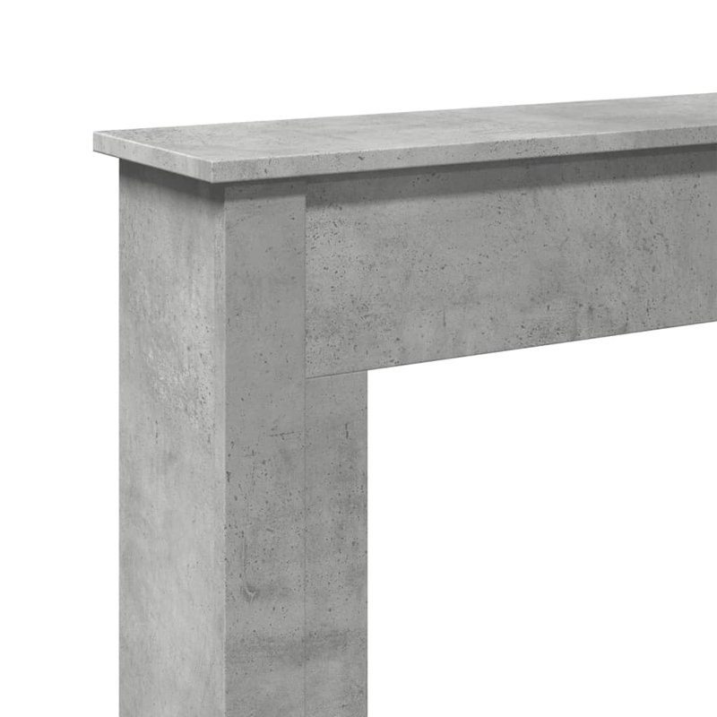 Fireplace Surround 75x87.5 Cm Engineered Wood, 87.5cm H x 75cm W x 20cm D, Concrete Grey