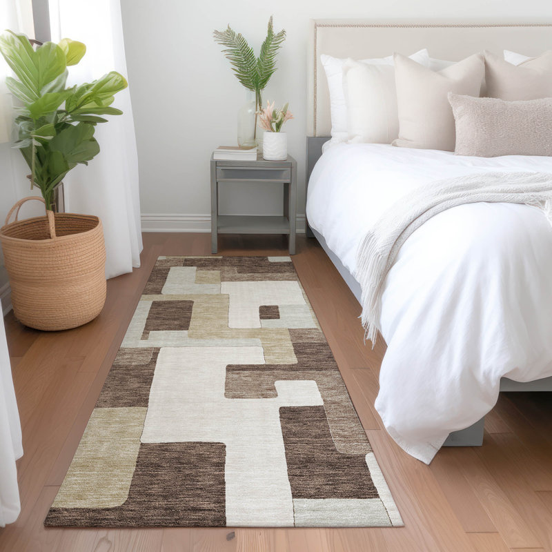 Tapis intérieur / extérieur antidérapant Chayden, Tapis de couloir 2 pi 3 po x 7 pi 6 po