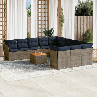 Ensemble de canapé de patio 12 pièces avec coussins 12 po