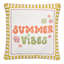 Summer Vibes Slogan Floral Multi Cushion-129975456