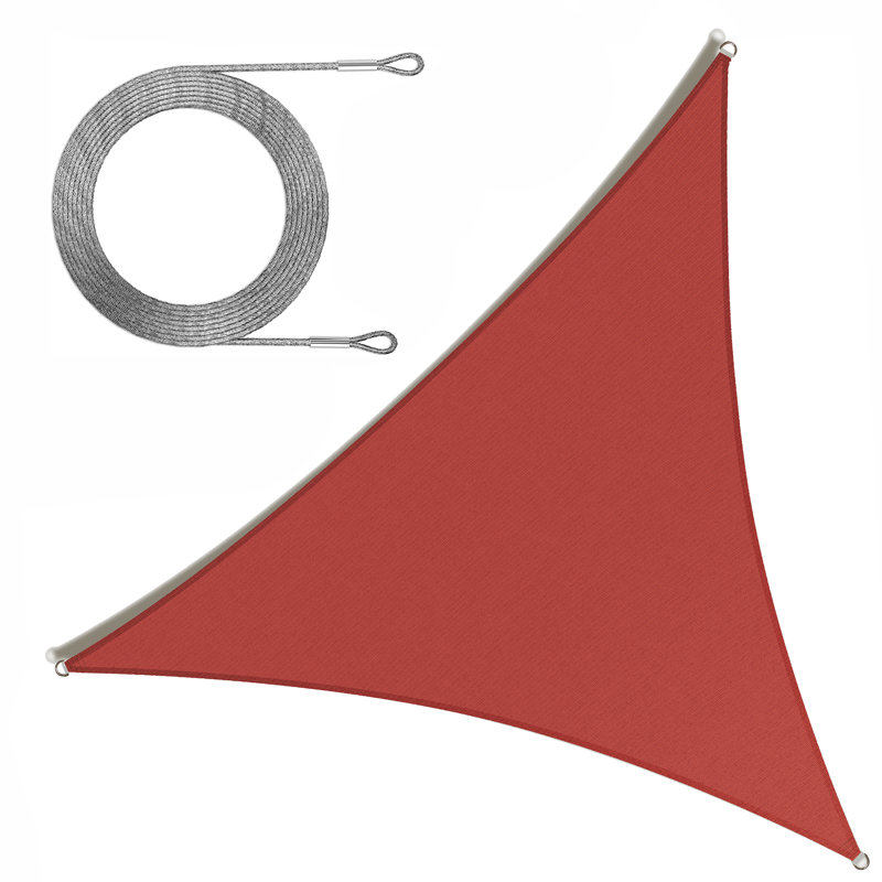 Toile d'ombrage triangulaire, 10 pi x 10 pi x 10 pi, Rouge