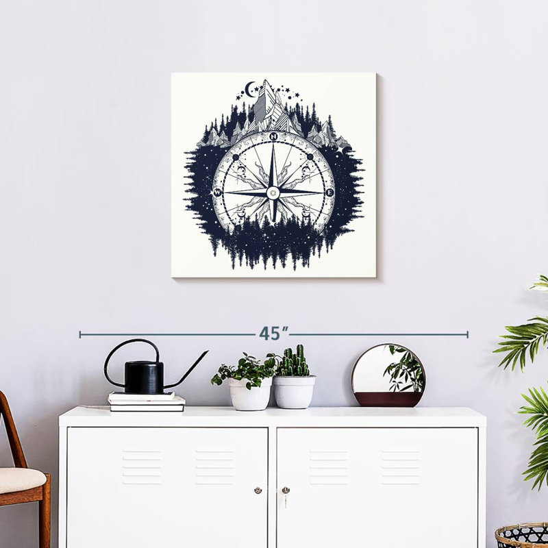 Senne Mountain Forest Compass, 24" H x 24" W