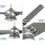 Ventilateur de plafond standard à DEL à 3 pales de 52 po avec commande murale et ensemble d'éclairage inclus Edwidge-54748001