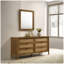 Ensemble de chambre à coucher en bois d'hévéa 4 pièces Vichy