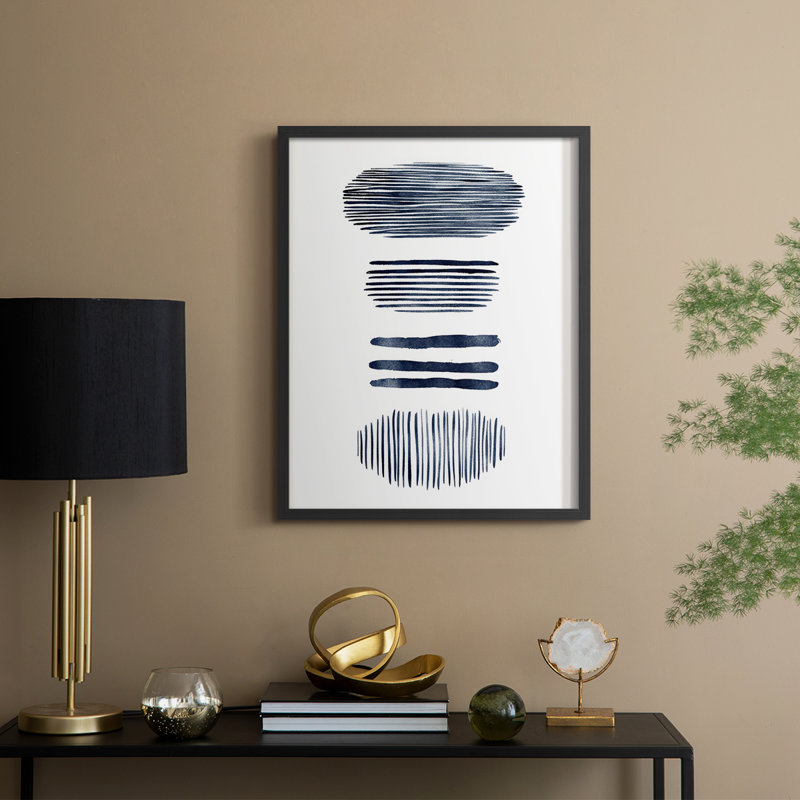 "Abstract", reproduction encadrée - prêt à accrocher -, H 29 po x l 23 po, Noir