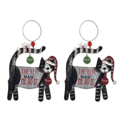 5.5'' Animal Print Metal Hanging Figurine Ornament
