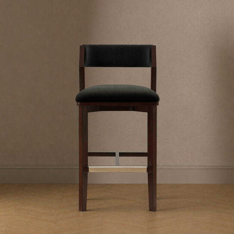 Tabouret de bar Patricia, Noir, Tabouret de bar (siège d'une hauteur de 28,9 po)