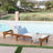 Chaise Lounge For Outdoor- Mesh And Acacia Wood-580912457-580912456