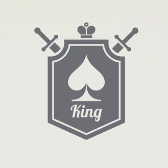 King of Spades Shield Wall Sticker