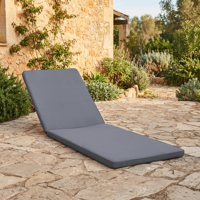 Outdoor Water-Resistant Chaise Lounge Cushion with Removable Washable Cover, Comfortable Patio Seating Accessory for Backyard, Poolside, Balcony, Suitable for All Summer Outdoor Relaxation, Everyday Patio Decor Upgrade