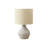Yahya Table Lamp With Speckled Beige Resin Base, Linen Fabric Shade-117054217