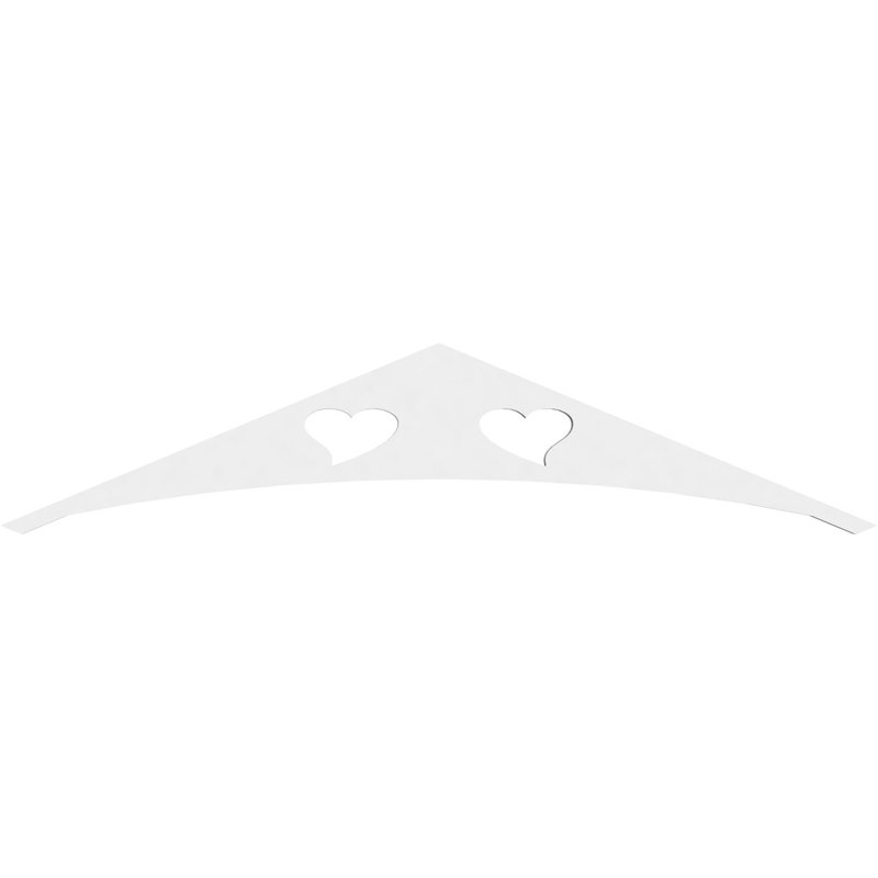Pignon en PVC de qualité architecturale Winston, H 7,5 po x l 36 po x P 1 po, 5 / 12