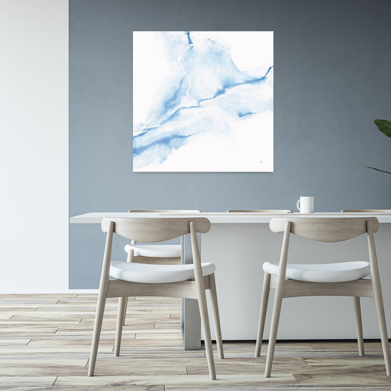 Marbre bleu IV, art contemporain abstrait, H 32 po x l 32 po