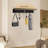Nicaela Wall Mounted Coat Rack LED Wall Sconce with Hooks