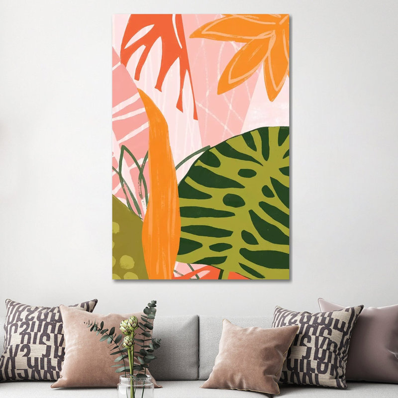 Jungle Collage II by June Erica Vess - Wrapped Canvas Print, 152.5 cm H x 101.5 cm W