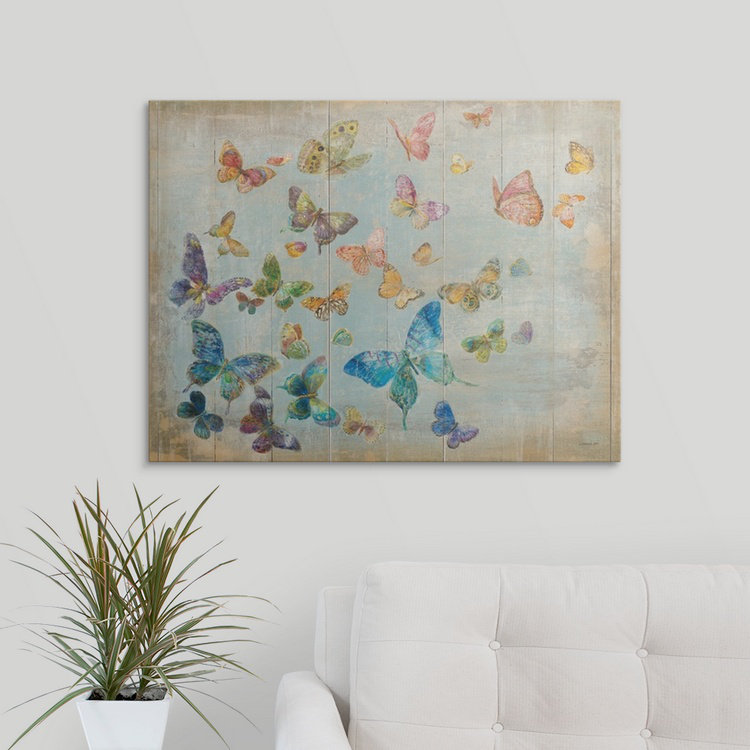 « papillons », impression Danhui Nai, H 18 po x l 24 po x P 1,5 po, Toile