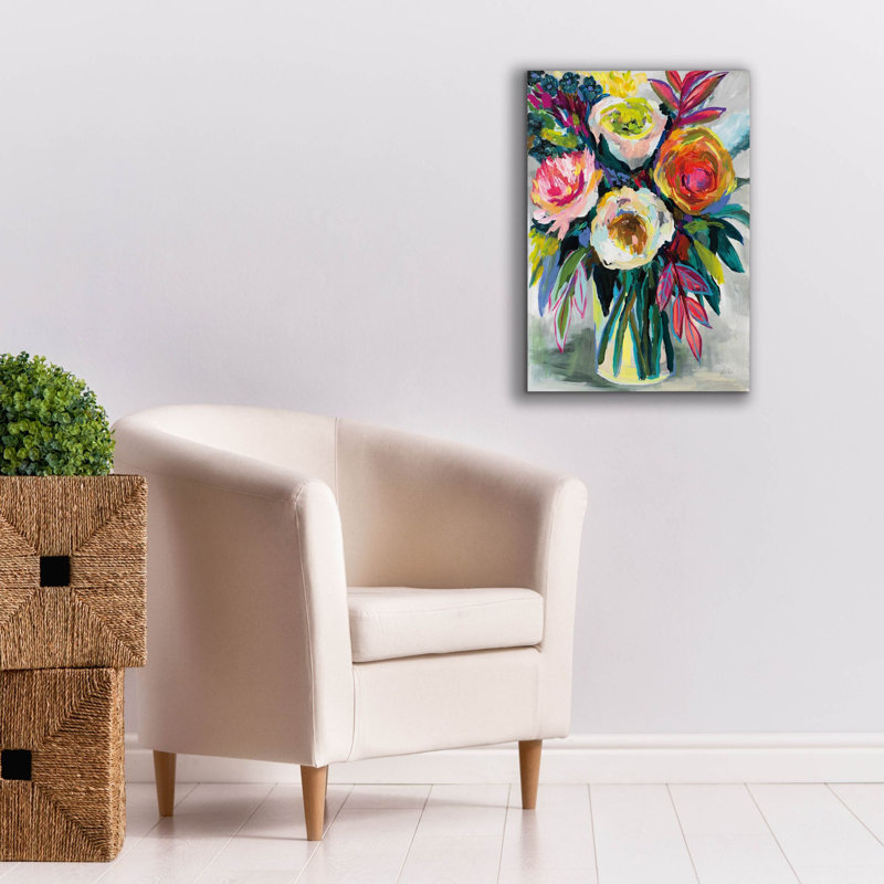 «First Kiss» par Jeanette Vertentes, art mural sur toile, H 26 po x l 18 po x P 0,75 po