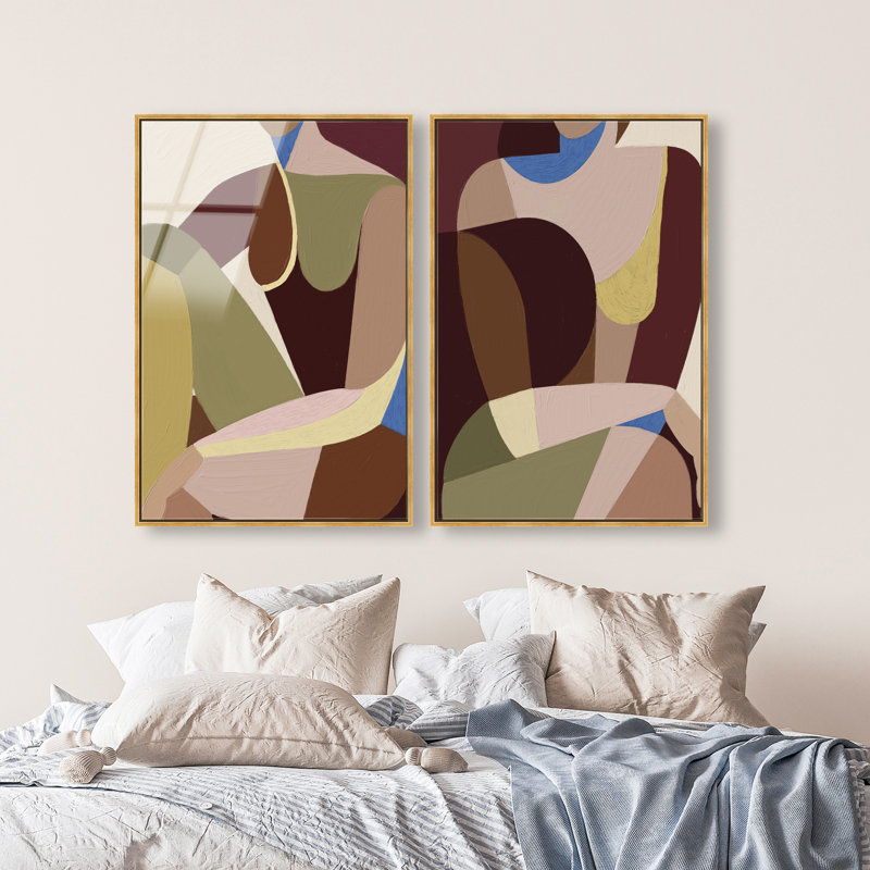 Body Studio Set Set by Oliver Gal, 46" H x 31" W, Gold Floater Frame