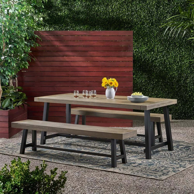 Exceptional Outdoor Picnic Set with Rustic-Modern Fusion and Lasting Appeal