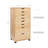 Carrena Solid Wood 8 Drawer Rolling Storage Cart-1644658127