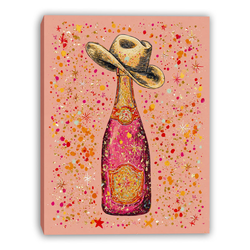 «Sparkling Bottle Wrarap Canvas», art mural, H 24 po x l 16 po x P 1,5 po