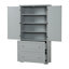 Large armoire de rangement pour la salle de bain, armoire de rangement autoportante avec deux tiroirs, armoire d'entrée