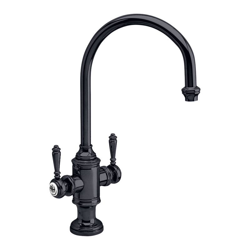 Hampton Two Handle Kitchen Faucet, Black/Oil Rubbed Bronze