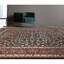 Hand Knotted Wool Area Rug in Navy And Wine