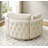 Upholstered Tufted Swivel Chair with Ottoman-1772766936