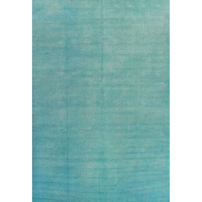 Tapis persan Gabbeh turquoise 9 x 12