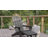 Ayleah Commercial All-Weather HDPE Adirondack Chair with Cup Holder and Pull Out Ottoman-962086462