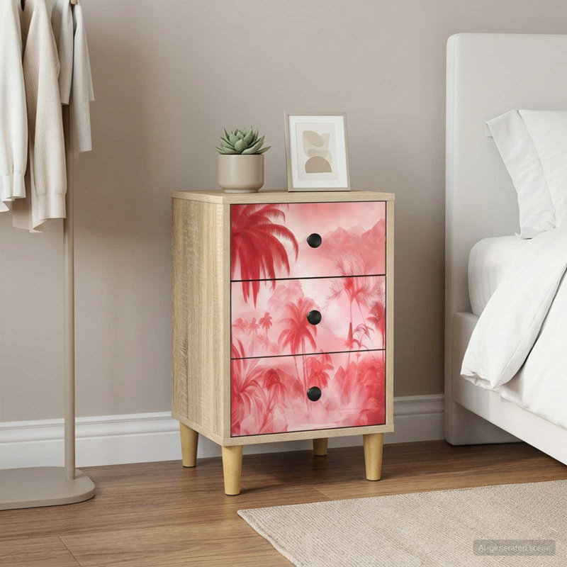  Bedside Cabinet Sonoma Oak Engineered Wood Nightstand Bedroom Furniture
