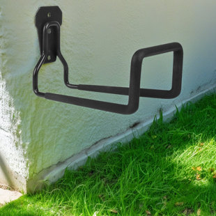 Metal Garden Hose Bracket - Black