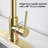 Stainless Steel Pull Down Kitchen Faucet With Soap Dispenser In Brushed Gold Style - Scratch, Rust, And Spot 360-Degree Rotatable Spout Strong Spray Capacity 1.8Gpm Max Flow Rate To Scratches, Spots-669079548
