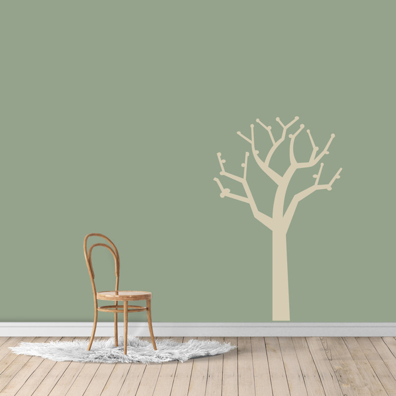 Décalcomanies murales arbre, Beige clair