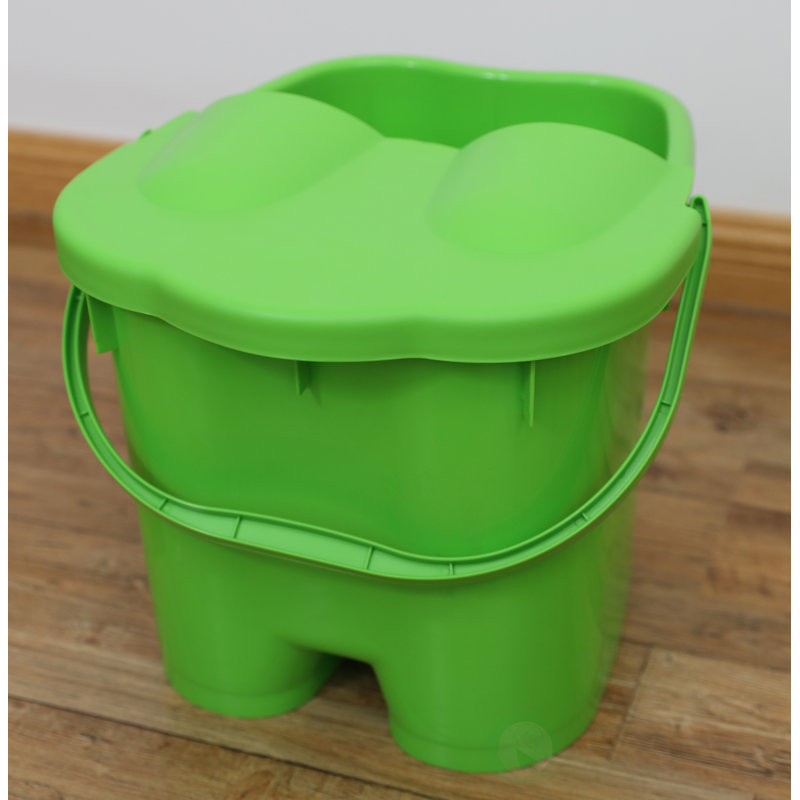 Basicwise Collapsible Foot Spa Bucket with Cover, Deep Soaking Basin for Pedicure, Portable Folding Massage Bath Tub, Compact Wash Container