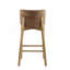 Tabouret de bar d'intérieur en bois, finition noyer, ensemble de 2