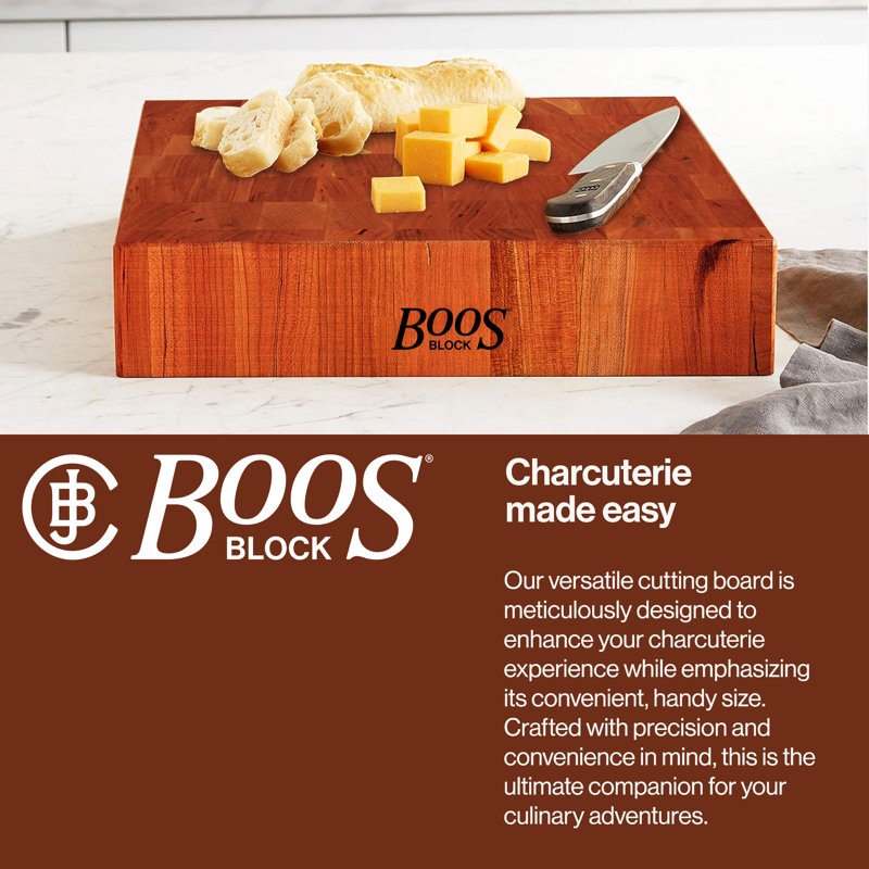 BoosBlock® 3" End Grain Cherry 14" Square Chopping Block