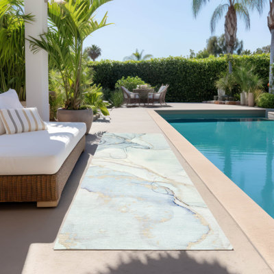Alfonzo Washable Abstract Indoor / Outdoor Rug
