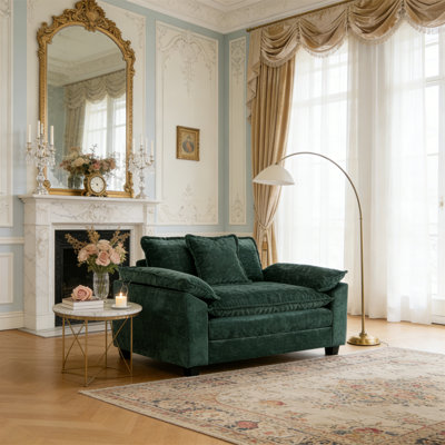 Canapé modulaire Cloud - siège simple avec revêtement en chenille ultra-doux, coussin de nuage double couche et coussin de dossier ergonomique | Canapé modulaire personnalisable pour salon, chambre à coucher ou appartement