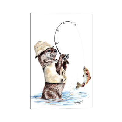 «Natures Fisherman» par Holly Surant, reproduction d'art sur toile tendue